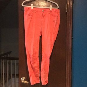 Lauren Conrad salmon colored jeans
